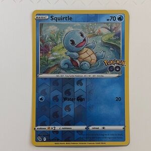 Squirtle Pokémon Card Reverse NM Pokemon GO 015/078